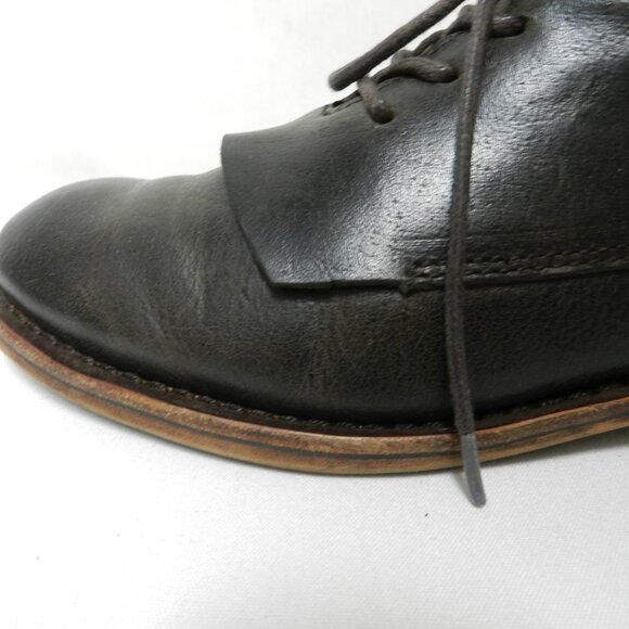 Gee WaWa Anthropologie Leather Hand Made Goodyear brown Oxfords Women Size Sz 7 - Picture 7 of 14